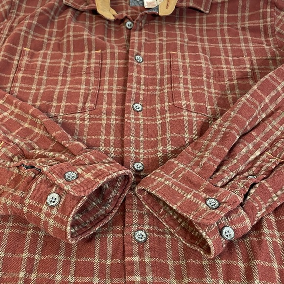 Carbon 2 Cobalt Conifer Double Lined Plaid Long Sleeve Button Up Shirt Cotton - Picture 12 of 12